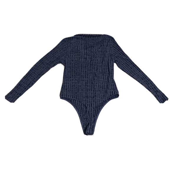 NEW Women's Venus Ribbed Bodysuit Gray Size XL Extra Large NWOT - Picture 2 of 8